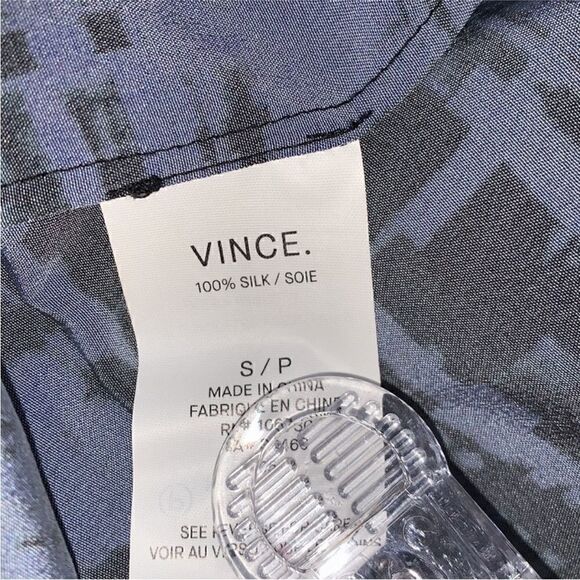 Vince Blue Sleeveless Silk Mini Dress | Size S - Picture 10 of 10